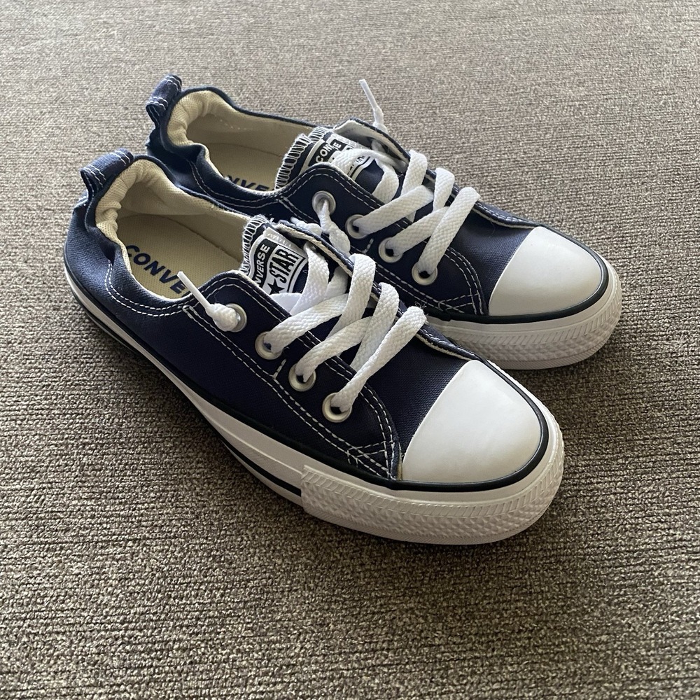 Converse Shoes Womens 6 Chuck Taylor Shoreline Slip Sneakers Blue Low 537080F
